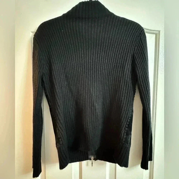 VTG Embroidered Beaded Wool Suede Fitted  Zip Up Jacket Sweater Grannycore Fun - Picture 6 of 16